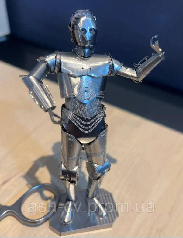 Металевий, 3D, конструктор, мозаїка, пазли, модель, Робот, StarWars, C-3PO, Robot - фото фото фото 4