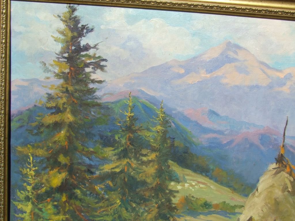 Зас.худ.Укр. Ш. Петкі 1917-2005 рр. роз.85х70см.п.0. 1982 р.Закарпатська школа Ерделі та Бокшая. - фото фото фото 2