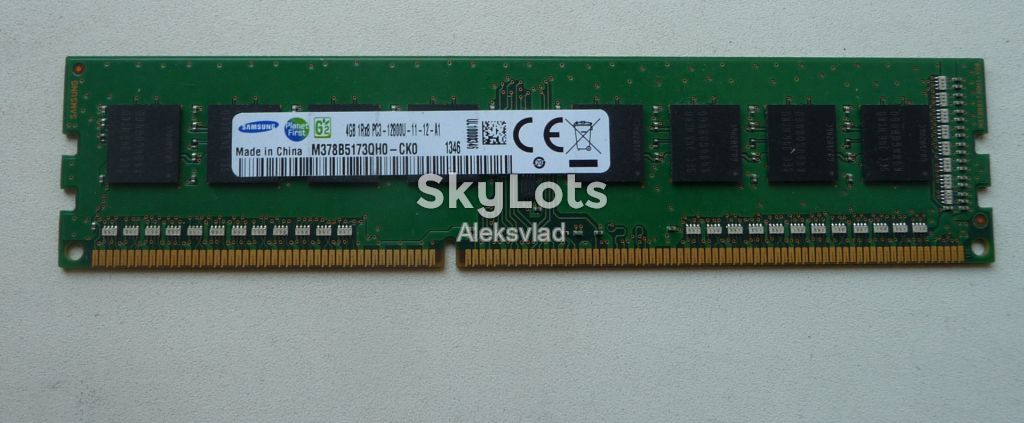 Samsung 4GB DDR3 1600 1Rx8 PC3-12800U-11-12-A1 M378B5173QH0 Intel/AMD - фото фото фото 0
