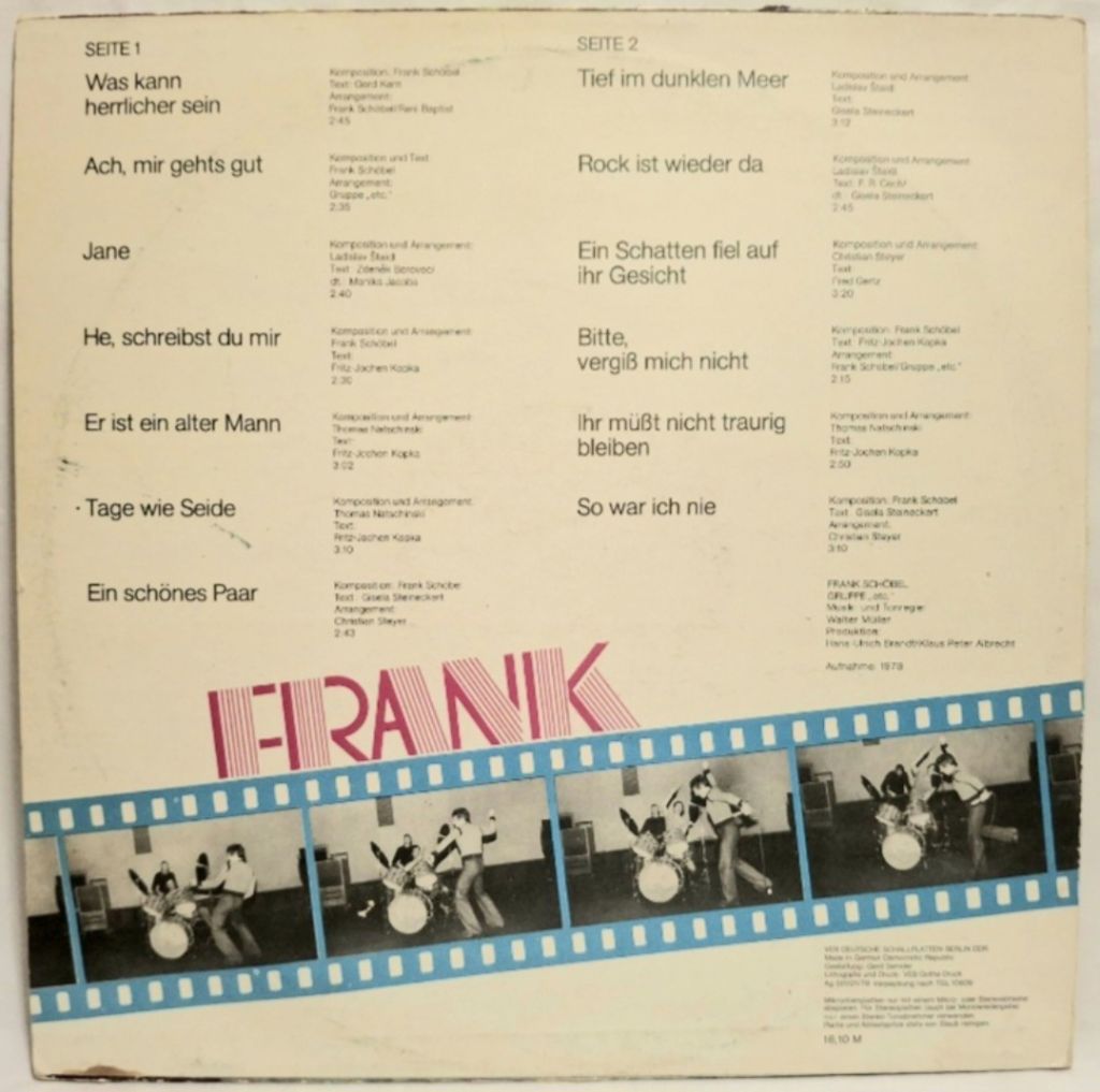 Frank Schobel - Frank - 1978.  (LP). 12. Vinyl. Пластинка. Germany. - фото фото фото 1