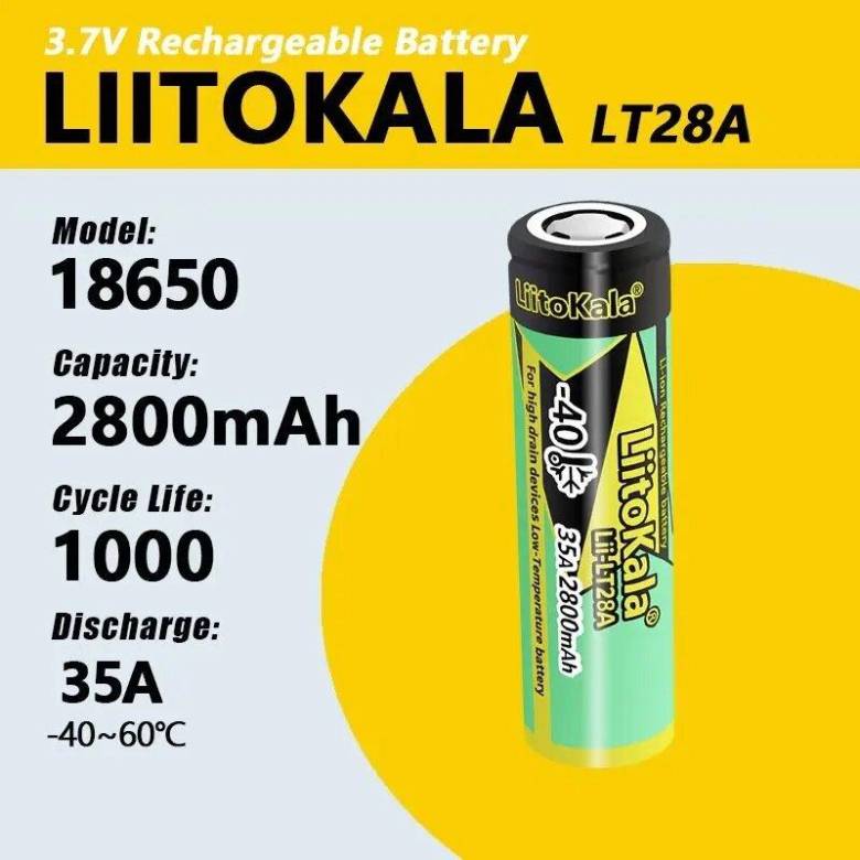 Аккумулятор LiitoKala LT28A 18650 2800mah - фото фото фото 0