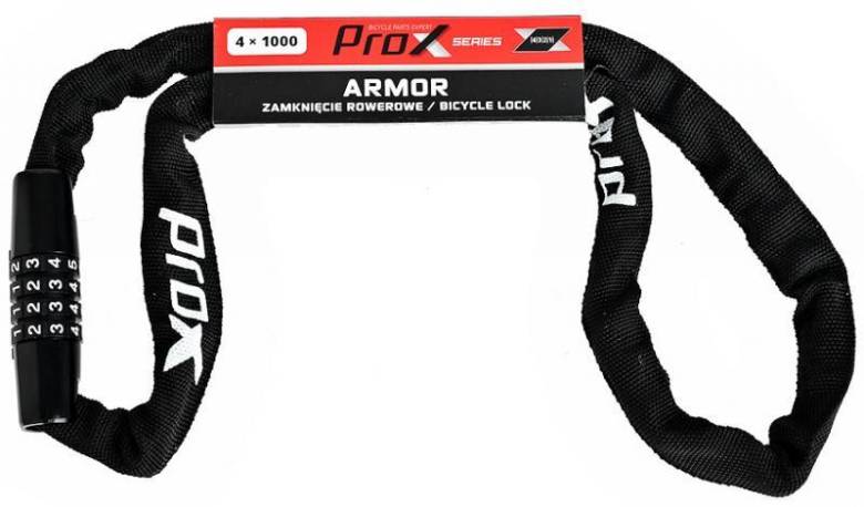 Замок ProX Armor 719 кодовий ланцюговий 4х1000 мм. чорний (A-Z-0399) - фото фото фото 1