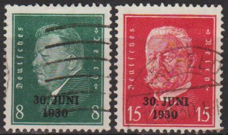 1930 - Німеччина - Рейнланд - надруки Mi.444-45 _2,40 € - фото фото фото 0