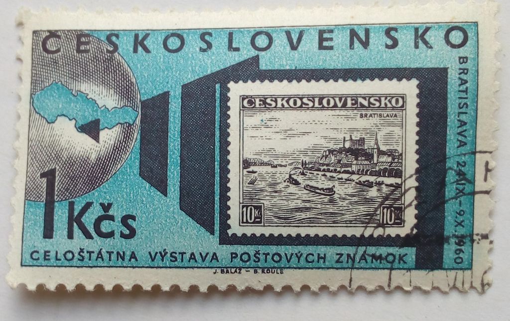 Чехословакия 1960 День марки, 1Kc, гашеная - фото фото фото 0