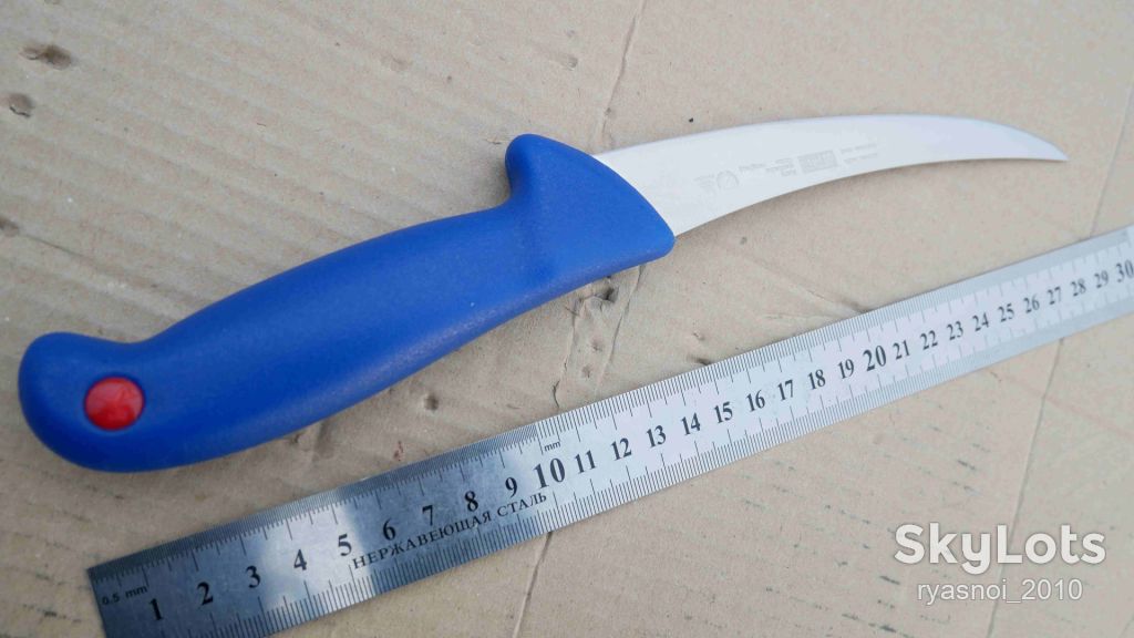 Plys TZHS903 D4, Plastic blue, 40Cr13 Satin, Kitchen Knife, Fixed - фото фото фото 8