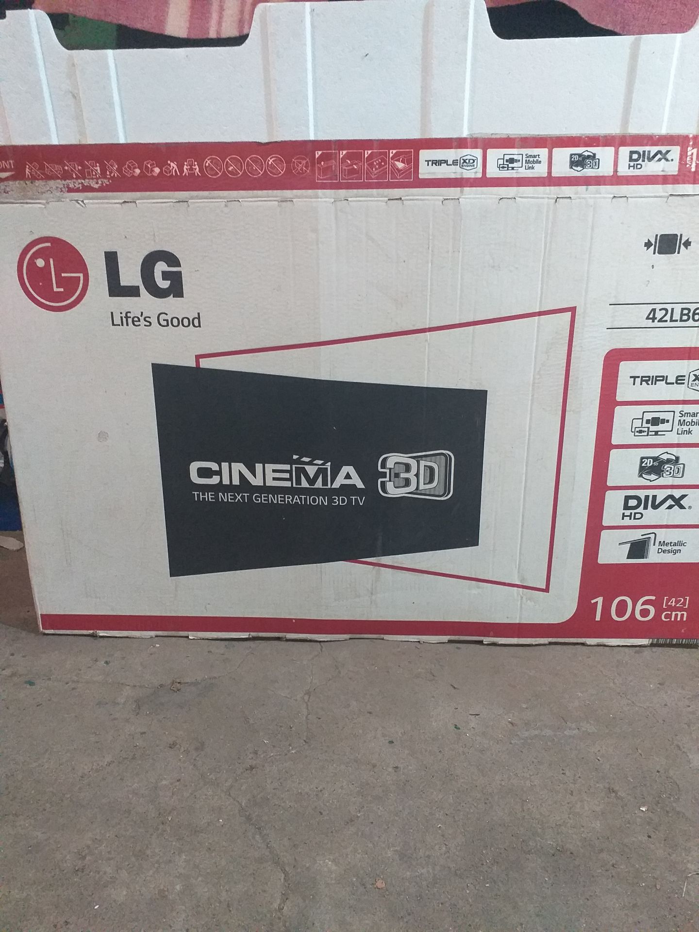 Телевизор LG42LB620V Битая матрица! - фото фото фото 1