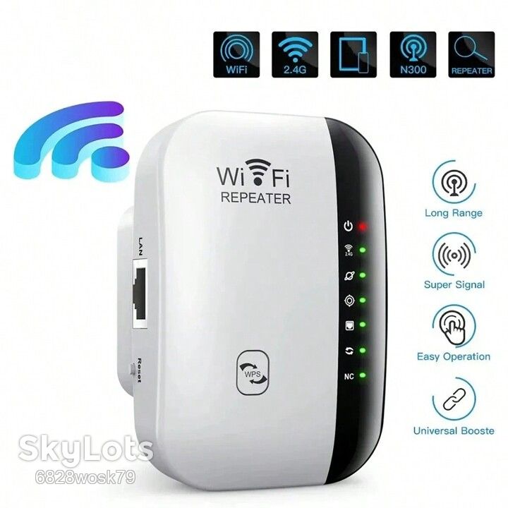 Удлинитель сигнала репитер   (белый) 300Mbps Wireless WIFI Repeater 2.4G Router Wifi Range Extender - фото фото фото 3