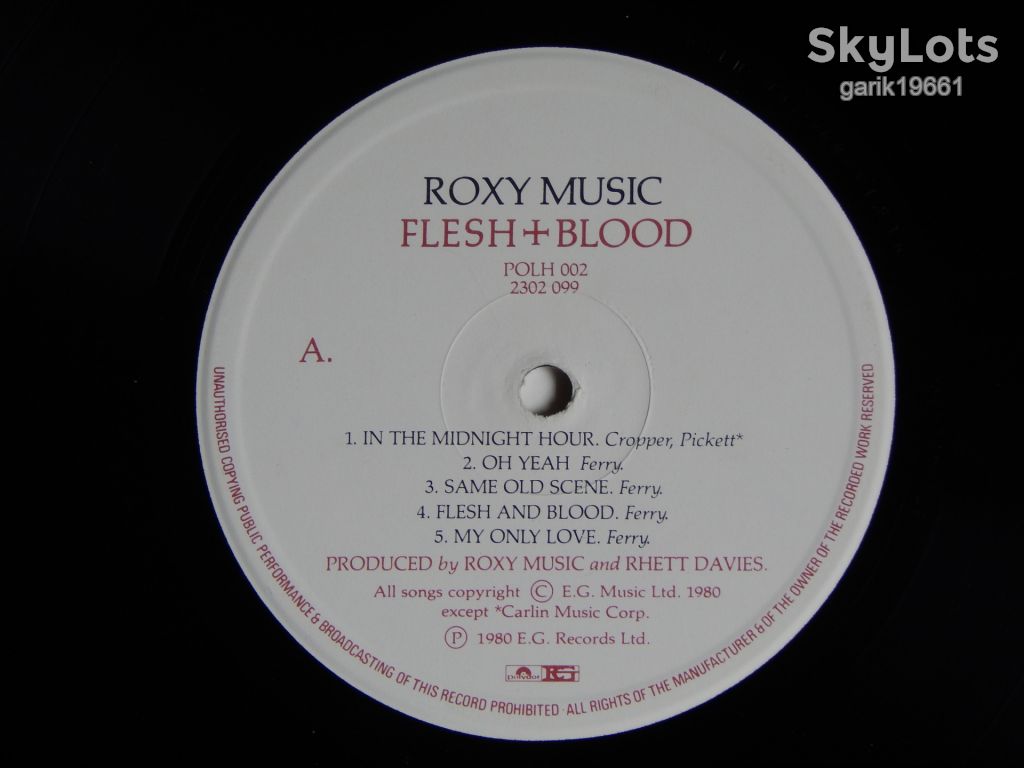 Roxy Music ‎– Flesh + Blood  (Polydor ‎– POLH 002, UK) insert EX+/NM- - фото фото фото 3