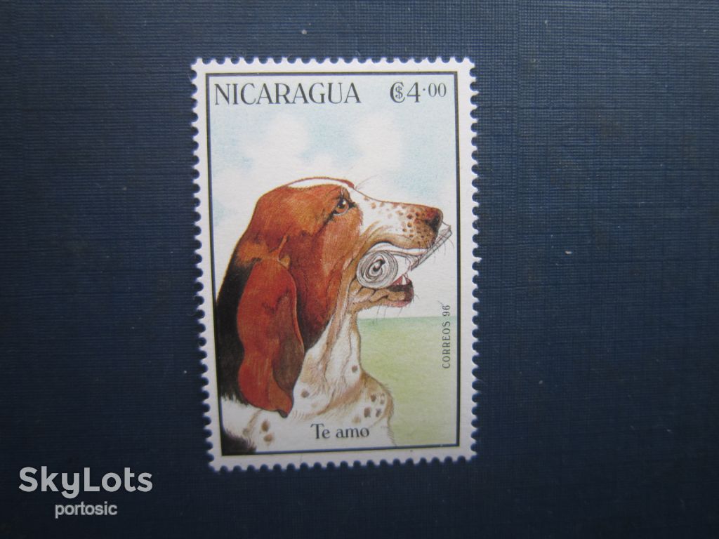 Марка Нікарагуа 1996 фауна собака MNH - фото фото фото 0
