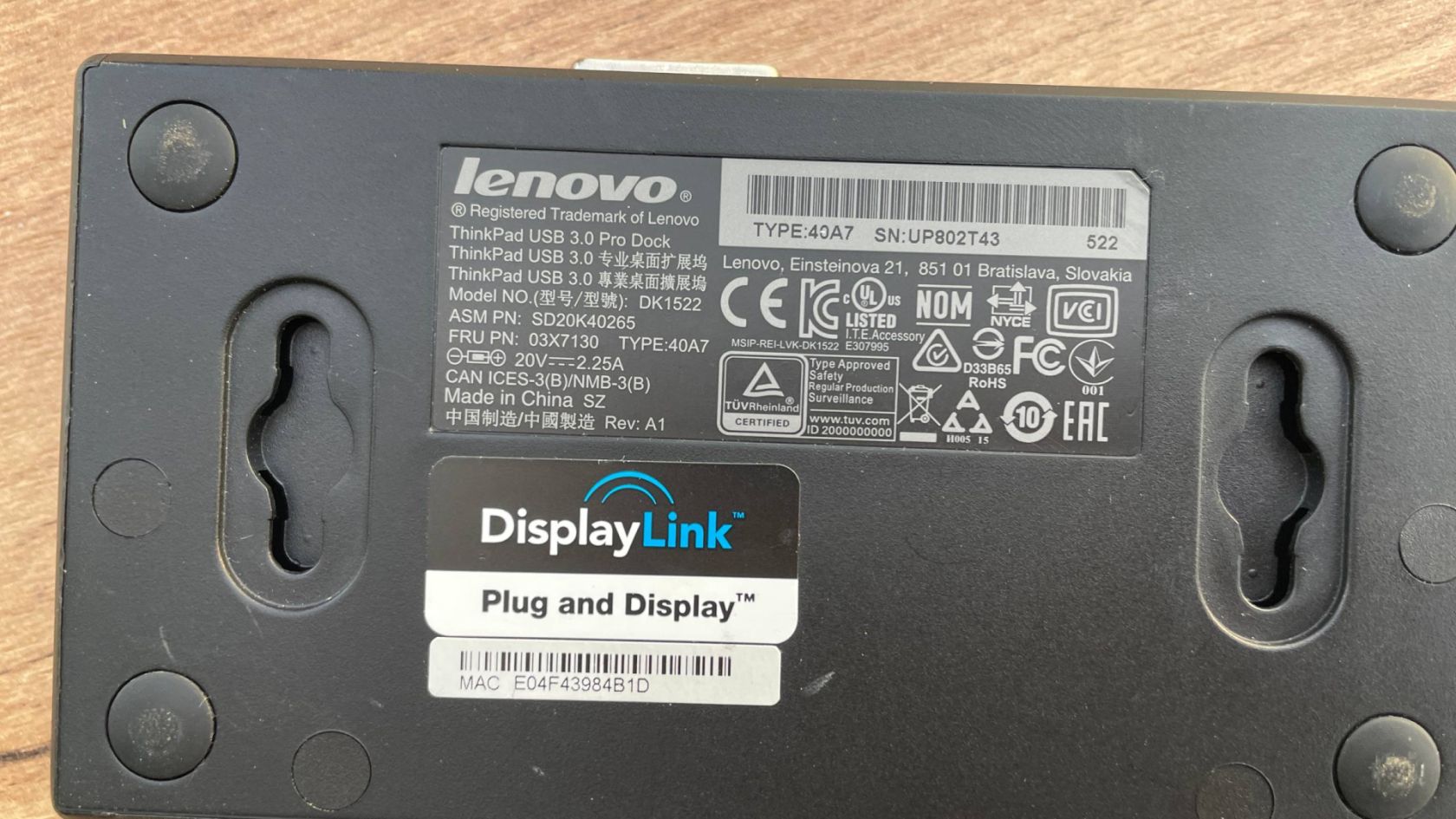 Lenovo ThinkPad USB 3.0 Pro Dock DK1522 DisplayLink DVI Док-станція  ОРИГІНАЛ - фото фото фото 9