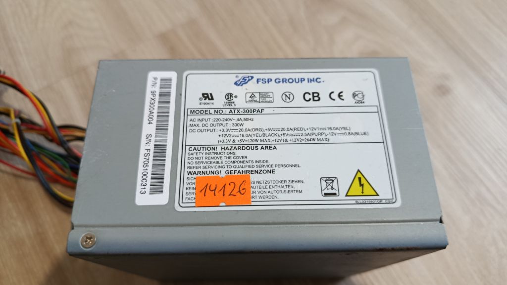 Б/В Блок живлення БЖ ATX FSP ATX-300PAF 300W - фото фото фото 2