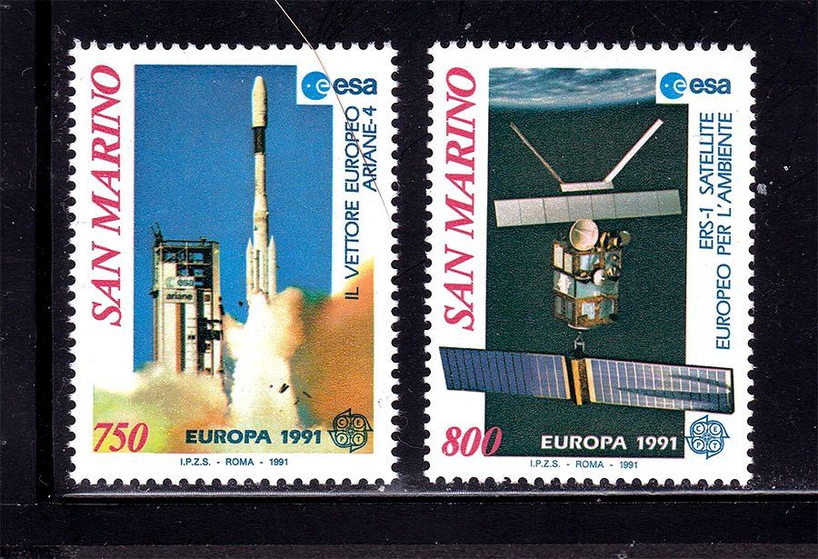 Космос . Сан Марино 1991 г MNH - CEPT - - фото фото фото 0
