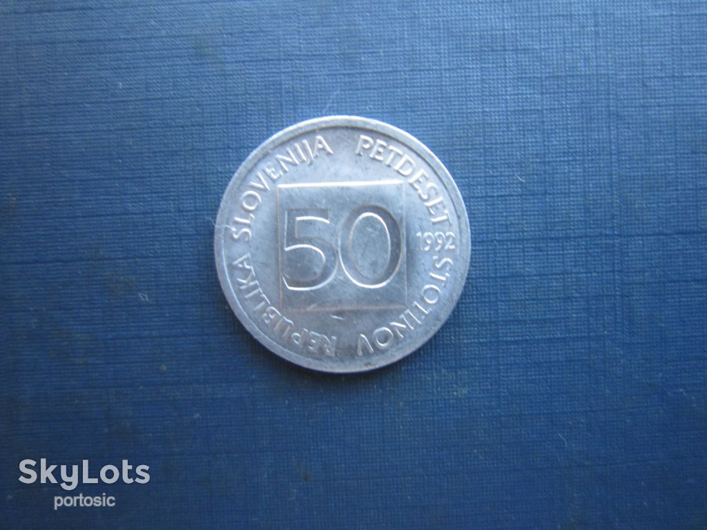 Монета 50 стотинів Словенія 1992 фауна бджола - фото фото фото 0