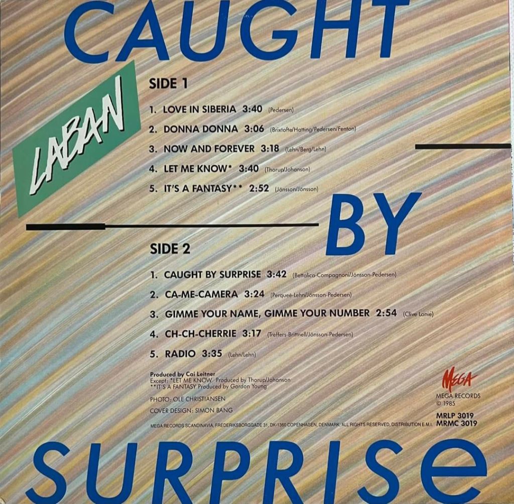 Laban - Caught By Surprise - 1985.   (LP). 12. Vinyl. Пластинка. Scandinavia - фото фото фото 1