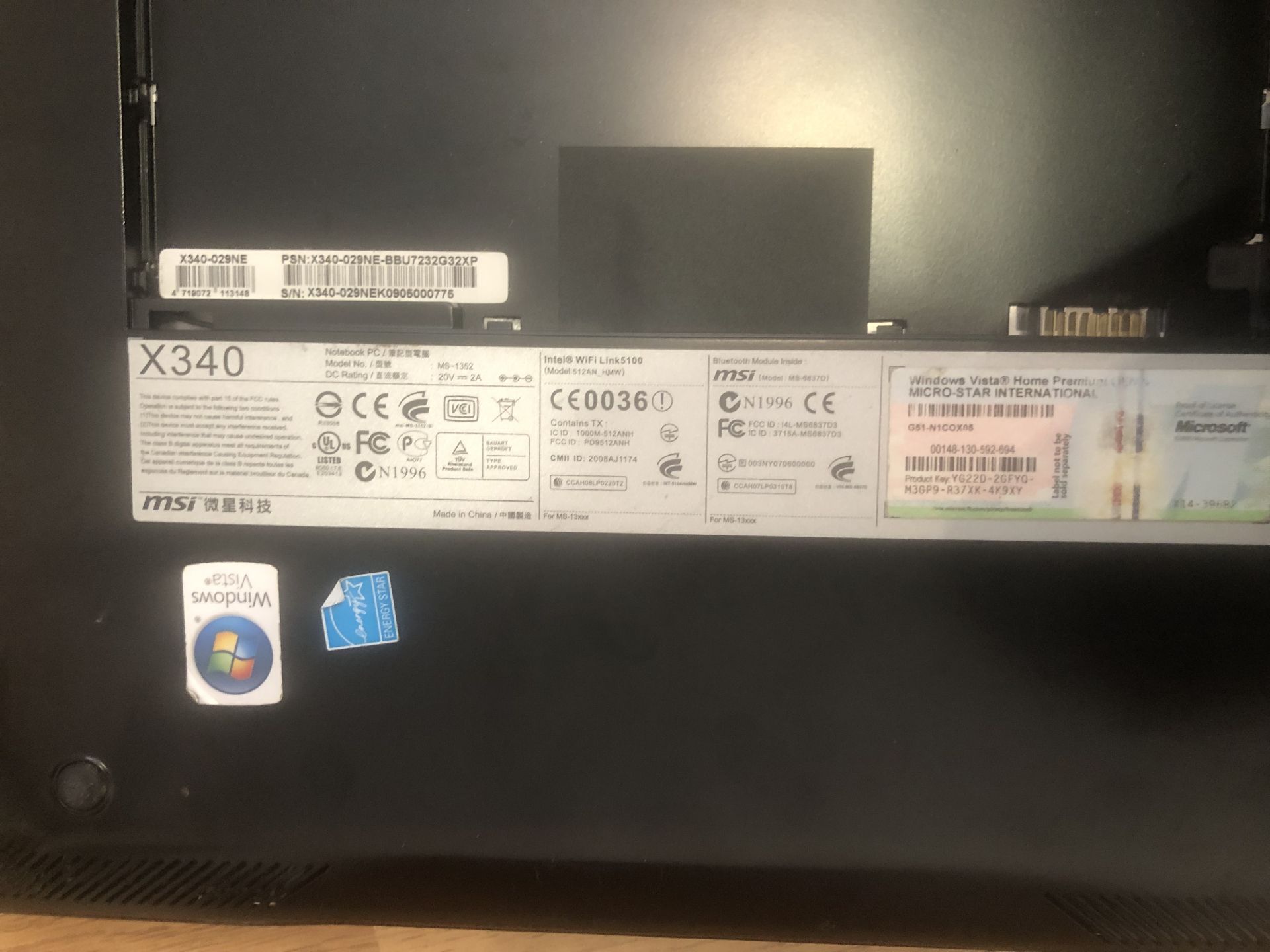 Ноутбук MSI X340 - фото фото фото 6