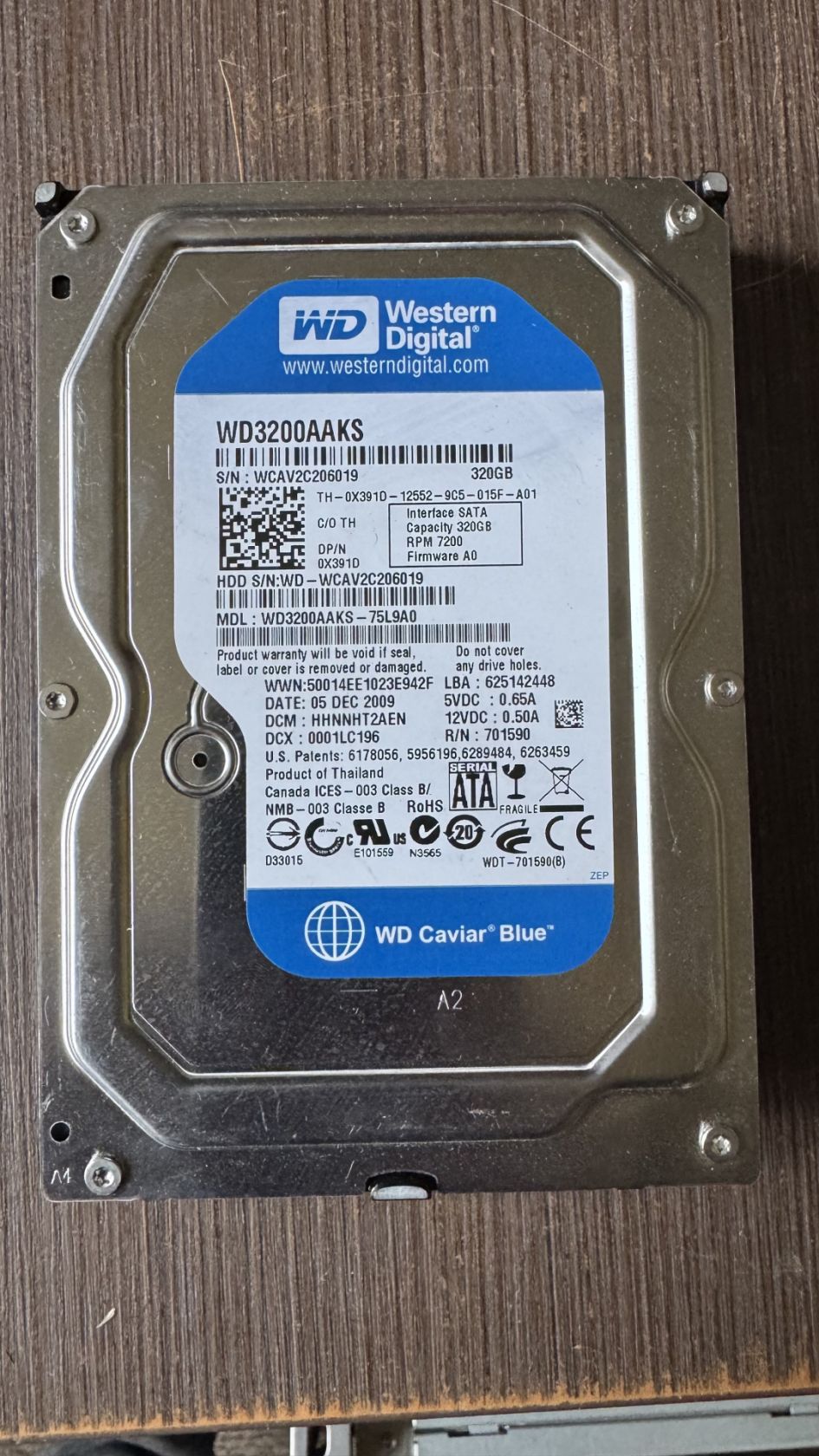 # 4 Вінчестер Жорсткий диск 3.5" WD 320 GB sata  б.в. з 1грн - фото фото фото 1