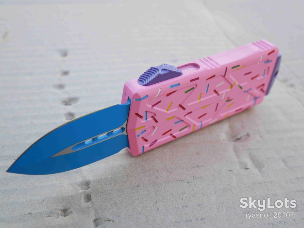 Microtech Exocet Dagger, Donut Pink, D2, Replica, Автомат, Tactical, EDC - фото фото фото 6