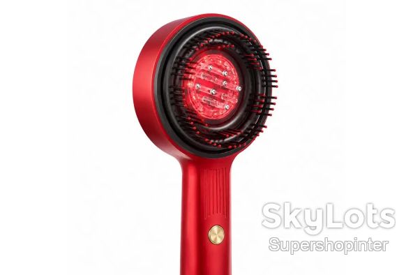 Массажная расческа для кожи головы с LED-подсветкой и подачей масла TV-SH-05/XC-901 Красный - фото фото фото 4