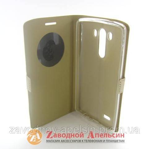 Чехол книжка LG G3 D855 Smart Case gold - фото фото фото 2