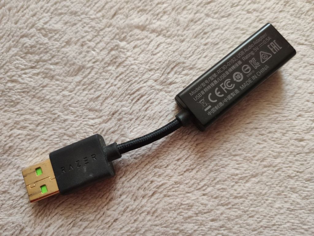 Аудіоадаптер Razer USB/3.1 мм - модель RC30-0192 оригінальний OEM Razer - фото фото фото 2