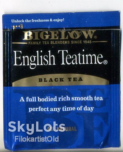 пакетик от чая Bigelow English Teatime USA - фото фото фото 0
