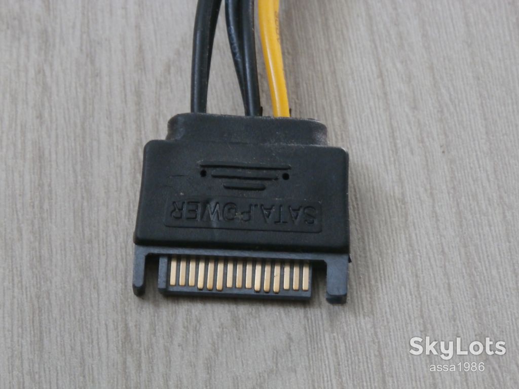 Перехідник PCI-Ex 6 pin - SATA 15pin для відеокарти - фото фото фото 1