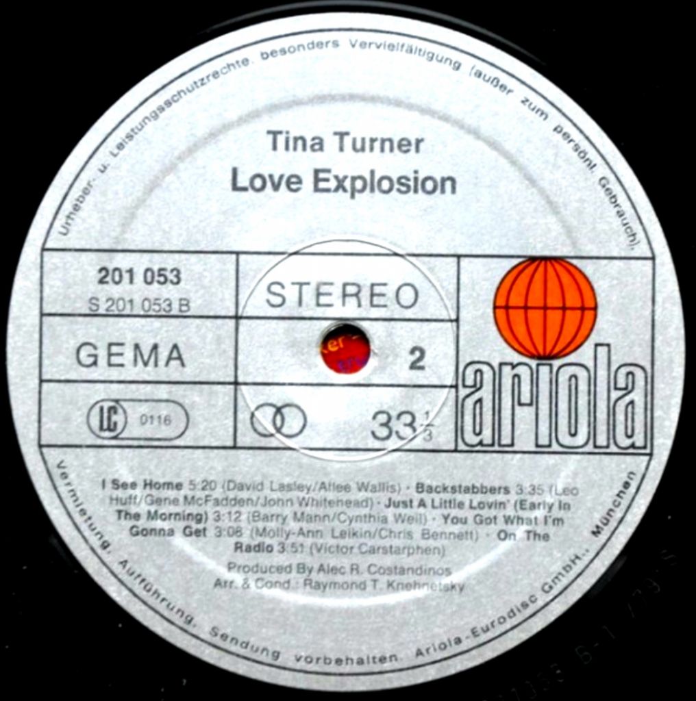 Tina Turner - Love Explosion - 1979.   (LP). 12. Vinyl. Пластинка. Germany. - фото фото фото 3