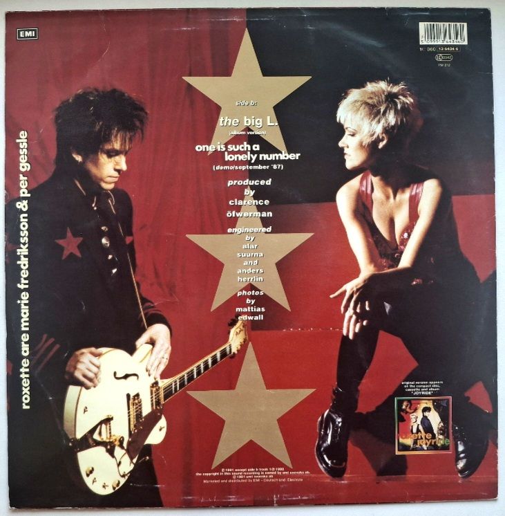 Roxette - The Big L. - 1991.  (EP). 12. Vinyl. Пластинка. Germany. - фото фото фото 1
