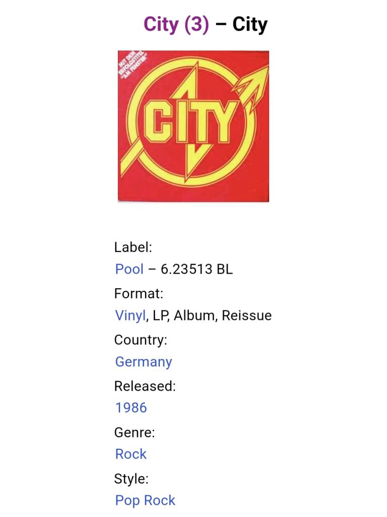 City - Am Fenster - 1978.  (LP). 12. Vinyl. Пластинка. Germany. - фото фото фото 4