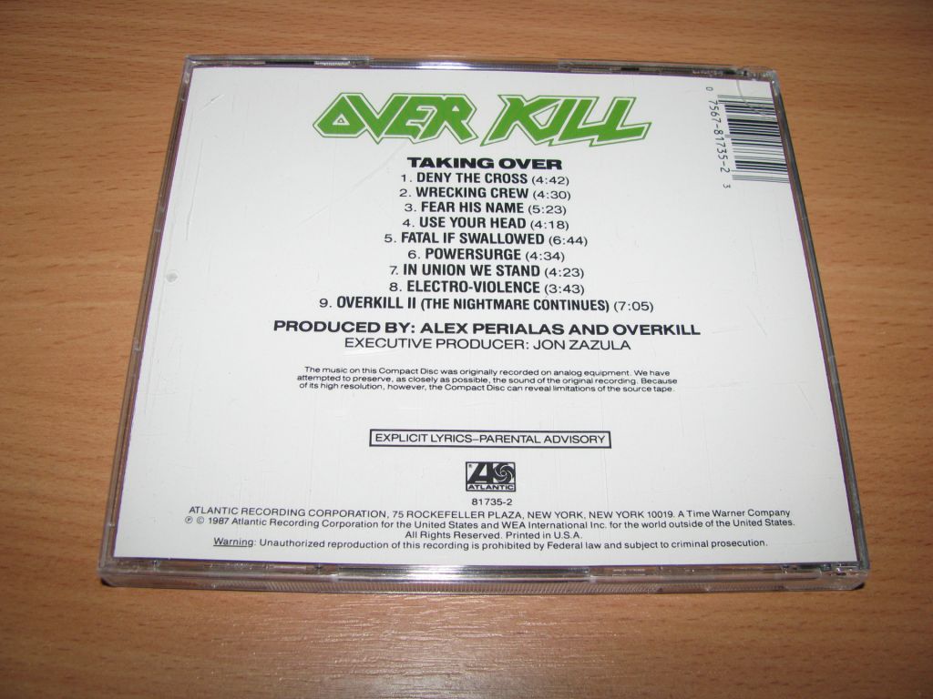 OVERKILL - Taking Over      (1987 Atlantic USA) - фото фото фото 1