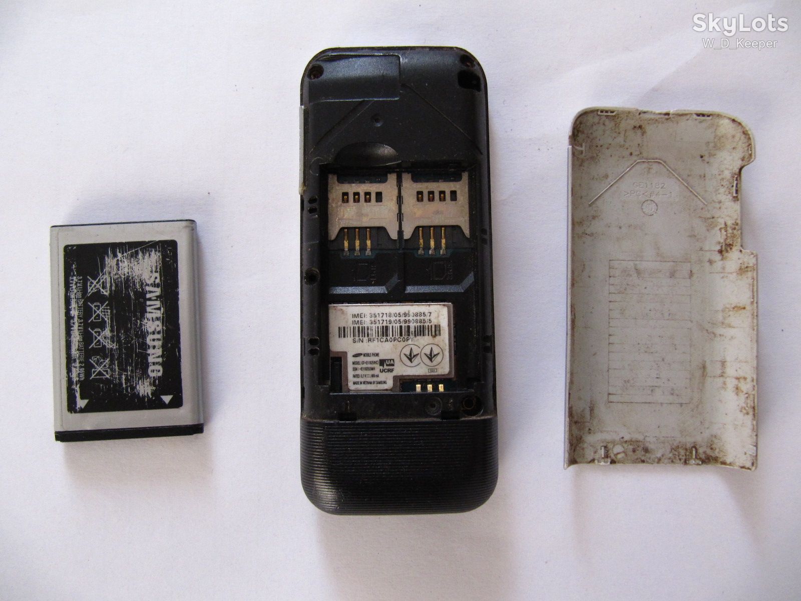 Samsung GT-E1182 з зарядкою та батареєю, робочий, кнопковий мобільний телефон - фото фото фото 7