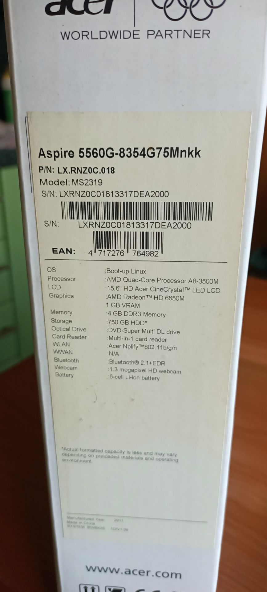 Ноутбук Acer Aspire 5560G - фото фото фото 10