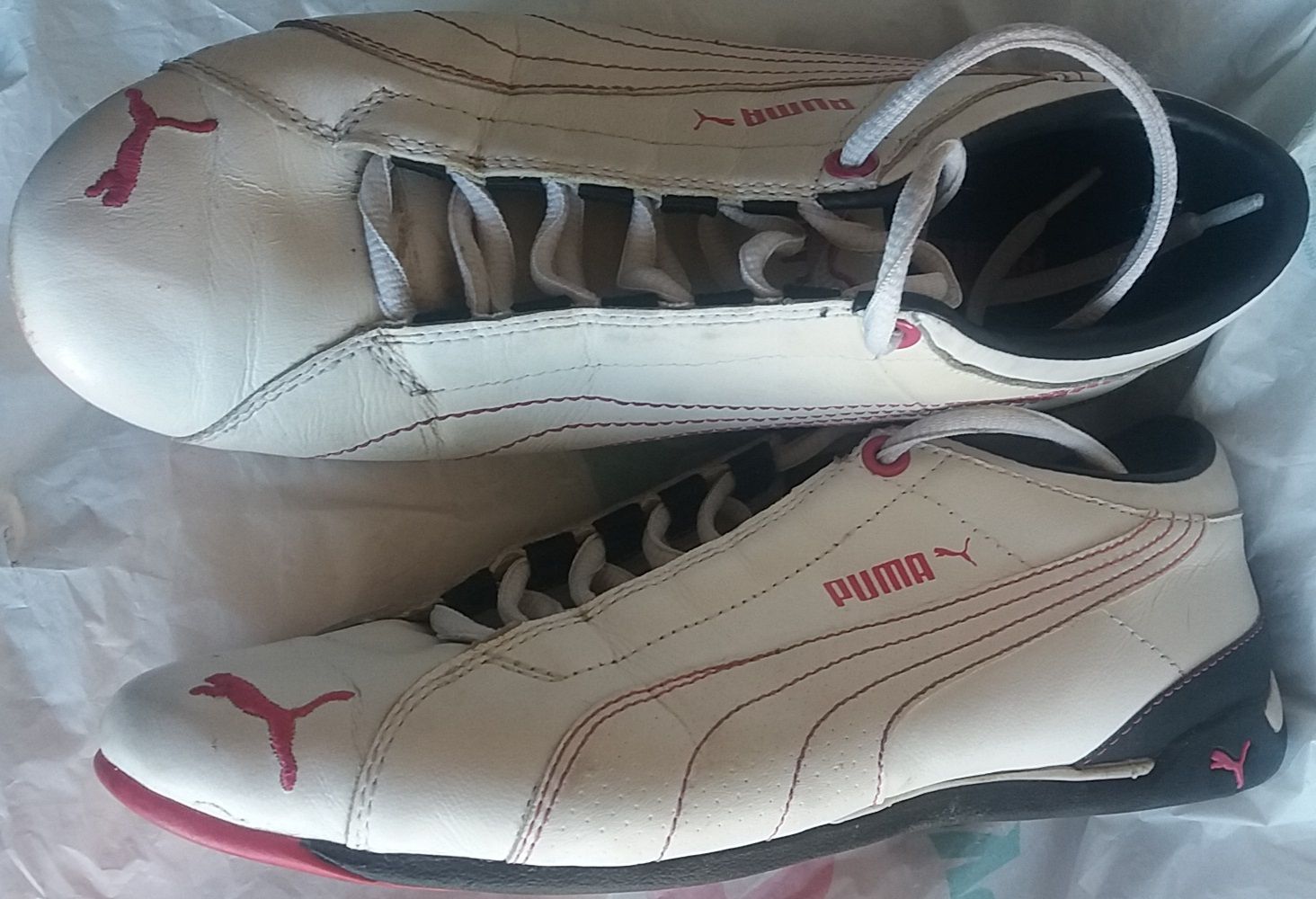 женские фирменные белые puma  кроссовки   кожа пума оригинал - фото фото фото 0