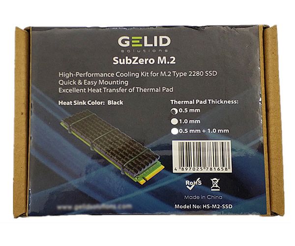 Охлаждение SSD GELID Solutions M.2 SubZero черный 0,5 мм HS-M2-SSD - фото фото фото 0