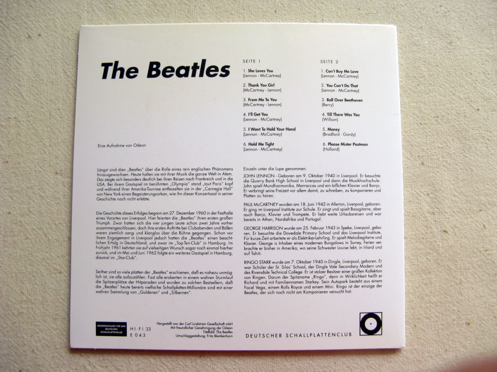 CDLP Beatles. The Beatles.1964. - фото фото фото 5