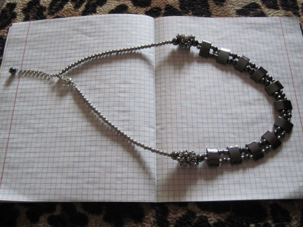 Бусы . Ожерелье. Натуральный  гематит и металл. - фото фото фото 5