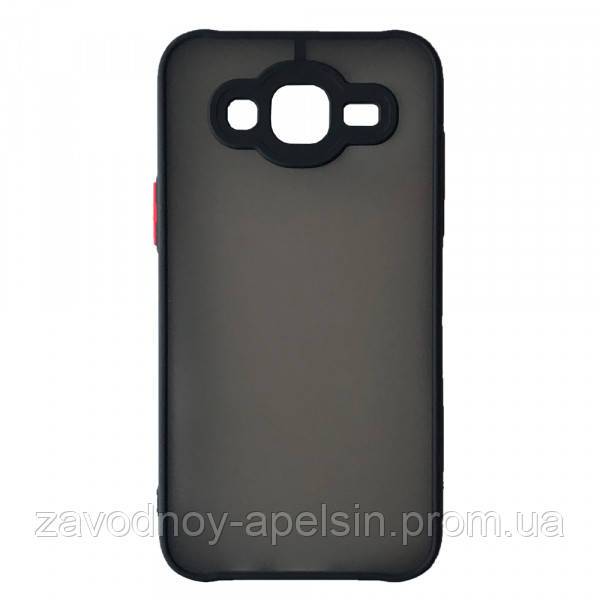 Samsung J5 2015 J500 Матовый чехол TPU+PC (черный) - фото фото фото 0