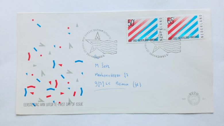 НИДЕРЛАНДЫ 1982 г. КПД. USA. США. Лицевая часть конверта. - фото фото фото 1