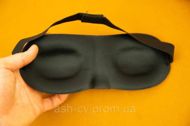 Маска, на очі, для сну, 3D, Sleep Mask, Black, Premium, Soft - фото фото фото 3