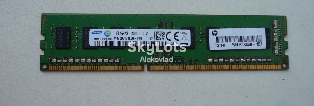 Samsung 4GB 1600 DDR3 1Rx8 PC3L-12800U-11-13-A1 M378B5173EB0-YK0 Intel/AMD - фото фото фото 1