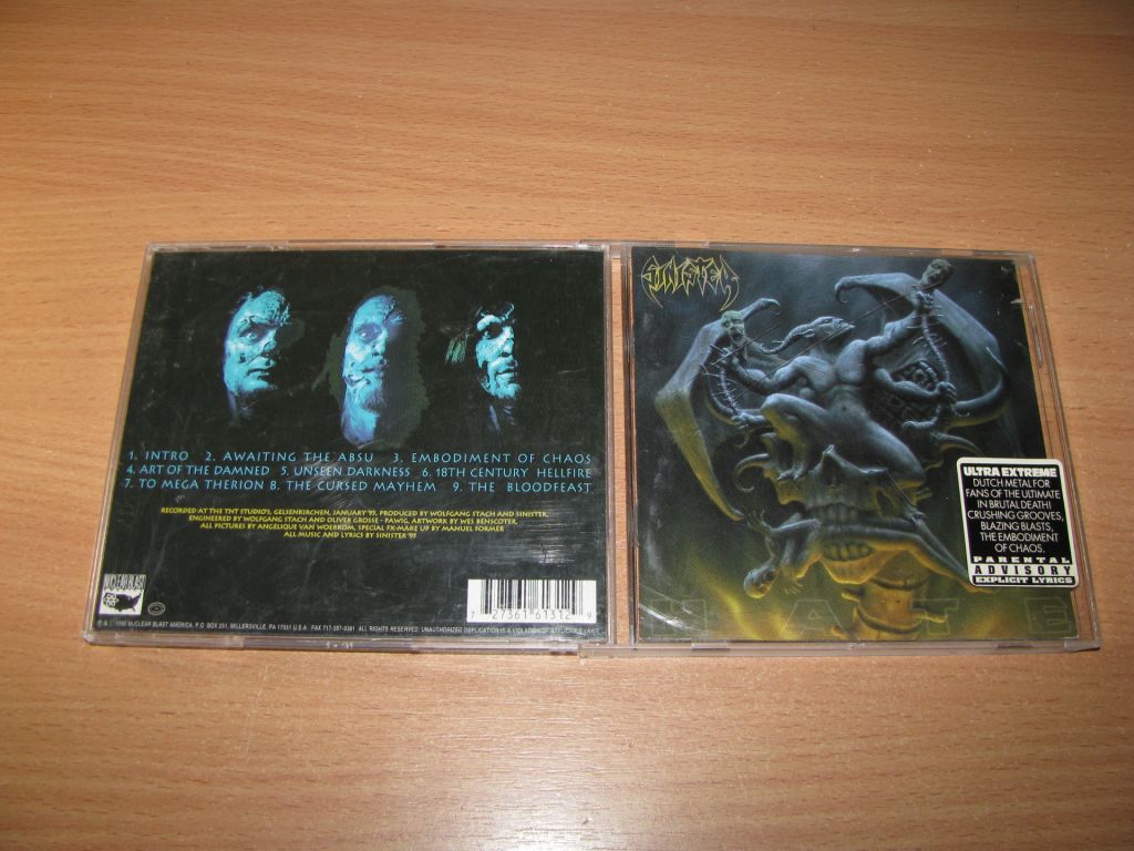 SINISTER - Hate  (1995 Nuclear Blast ,1st press,USA) - фото фото фото 0