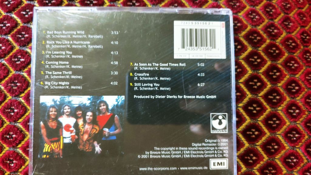 CD Scorpions - Love at first sting - фото фото фото 3