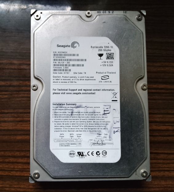 Жорсткий диск Seagate 200GB SATA 3.5 - фото фото фото 0