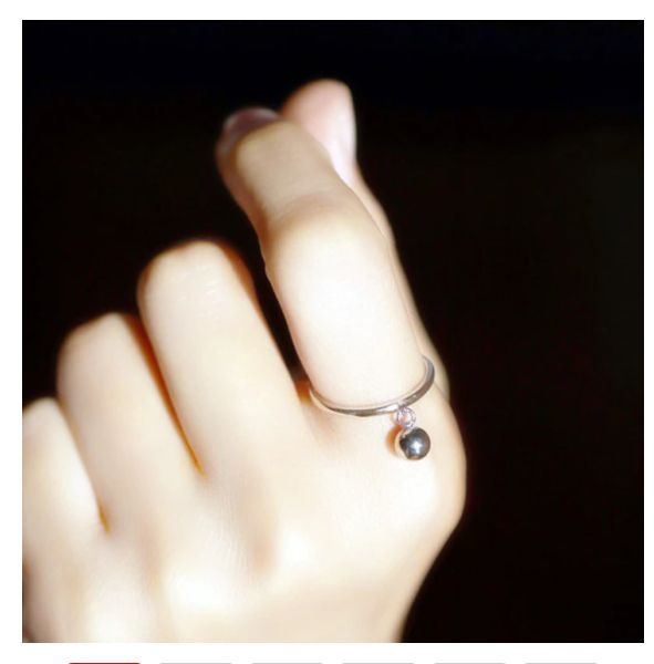 Кольцо колечко с подвеской без размера - фото фото фото 0
