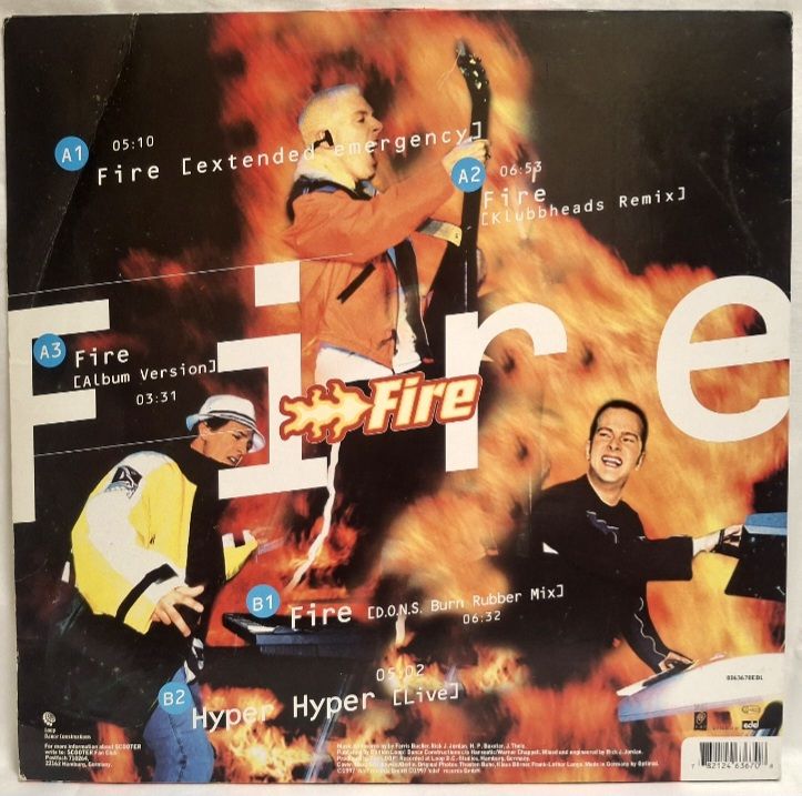 Scooter - Fire - 1997.  (EP). 12. Vinyl. Пластинка. USA. - фото фото фото 1