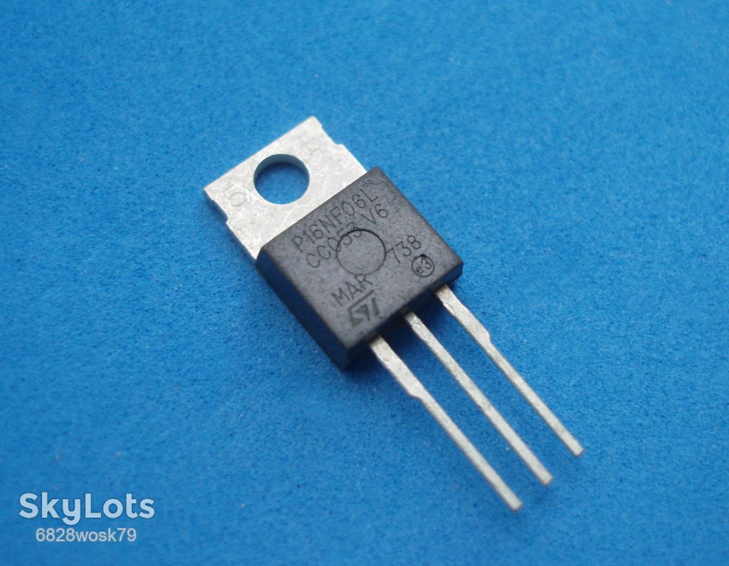 P16NF06 транзистор N канал  (STP16NF06L) TO220 MOSFET 60 В, 16 А - фото фото фото 2