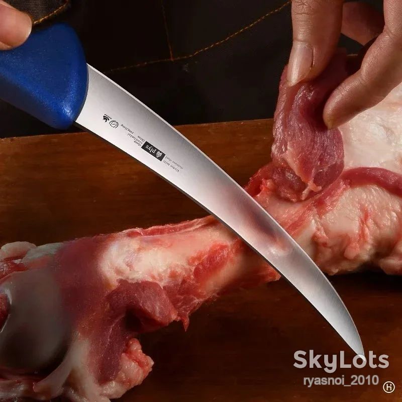 Plys TZHS903 D4, Plastic blue, 40Cr13 Satin, Kitchen Knife, Fixed - фото фото фото 12