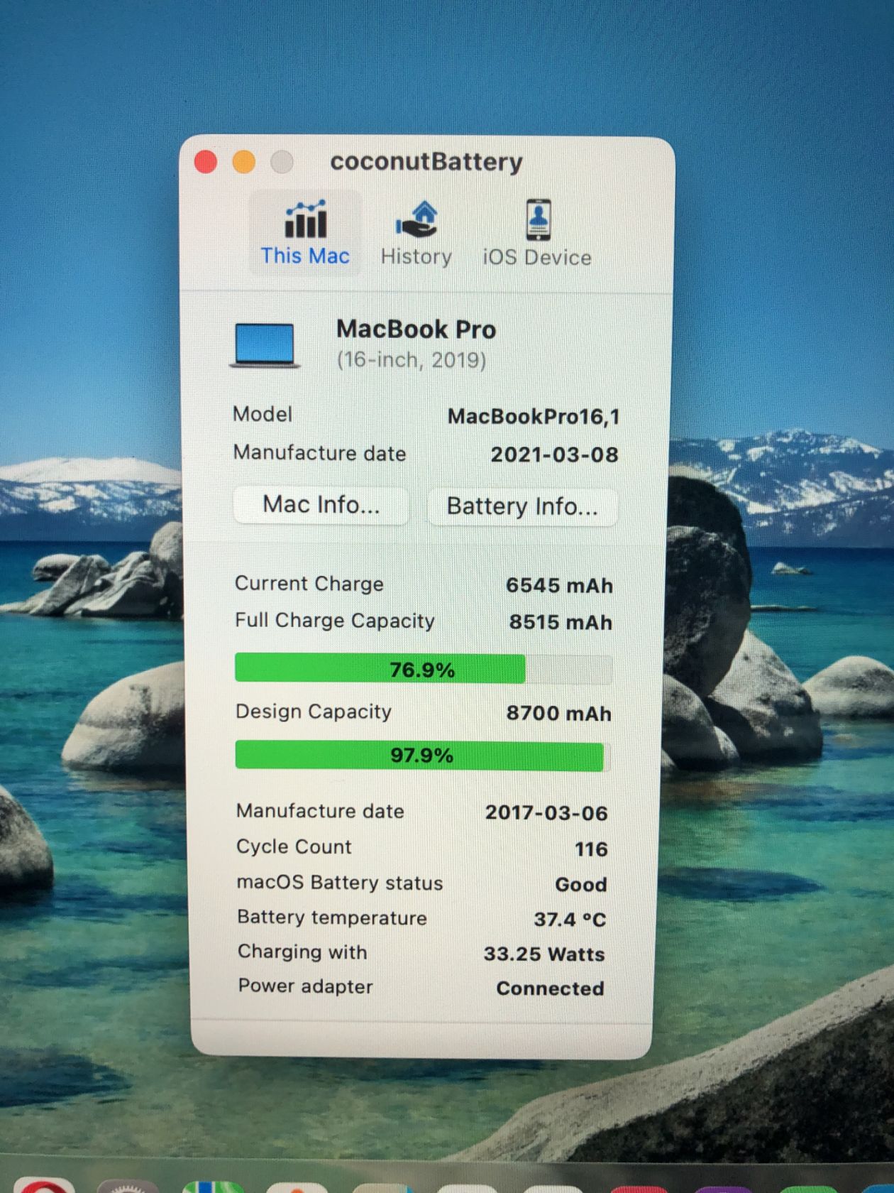 MacBookPro 16" A2141  2021  i7/16GB/ 512 GB/Intel 630+Radeon Pro 5300M 4GB&amp;#92;116ц. 98% батарея - фото фото фото 4