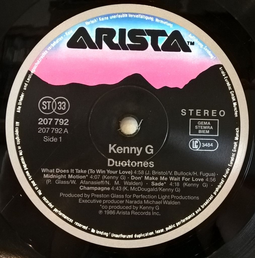 Kenny G - Duotones - 1986.   (LP). 12. Vinyl. Пластинка. Germany. - фото фото фото 2