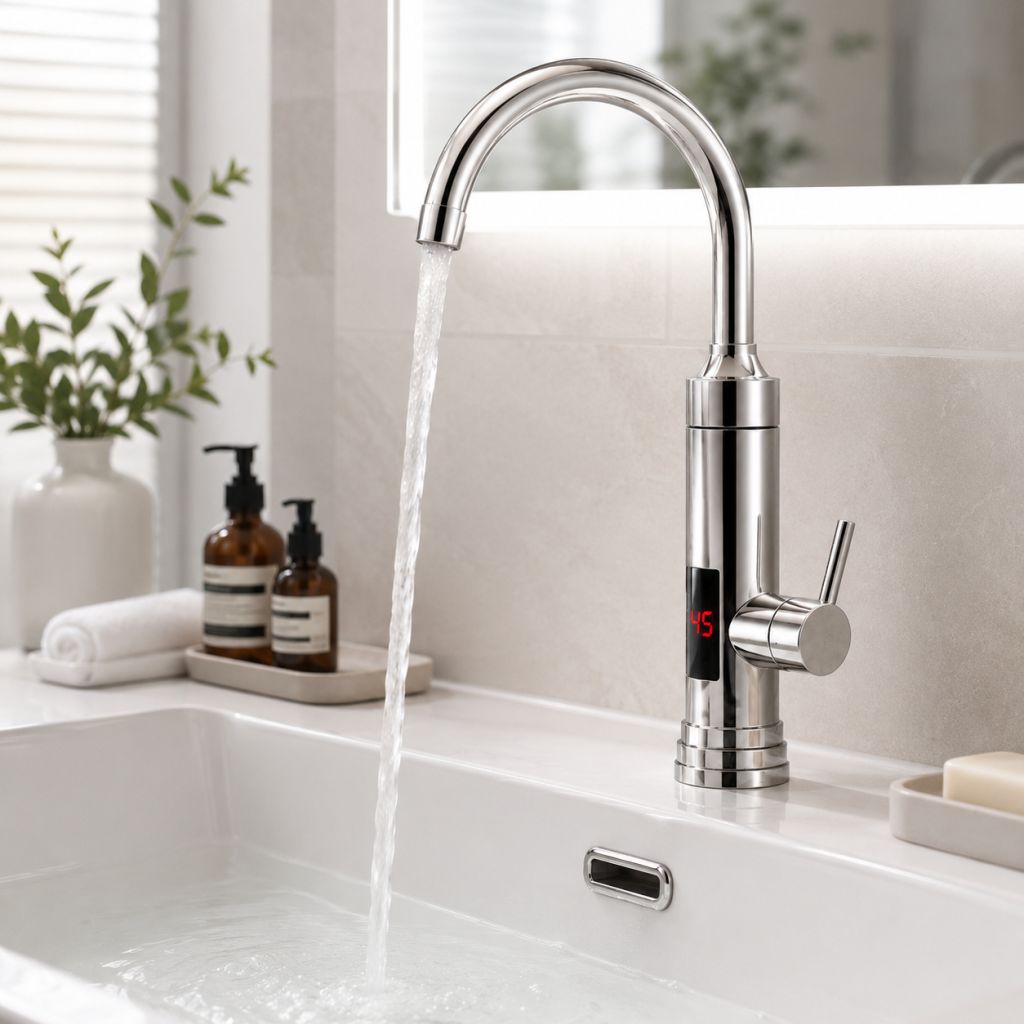 Водонагрівач Delimano WATER HEATER RX-016 з LCD-екраном / Водонагрівач підключення знизу - фото фото фото 3